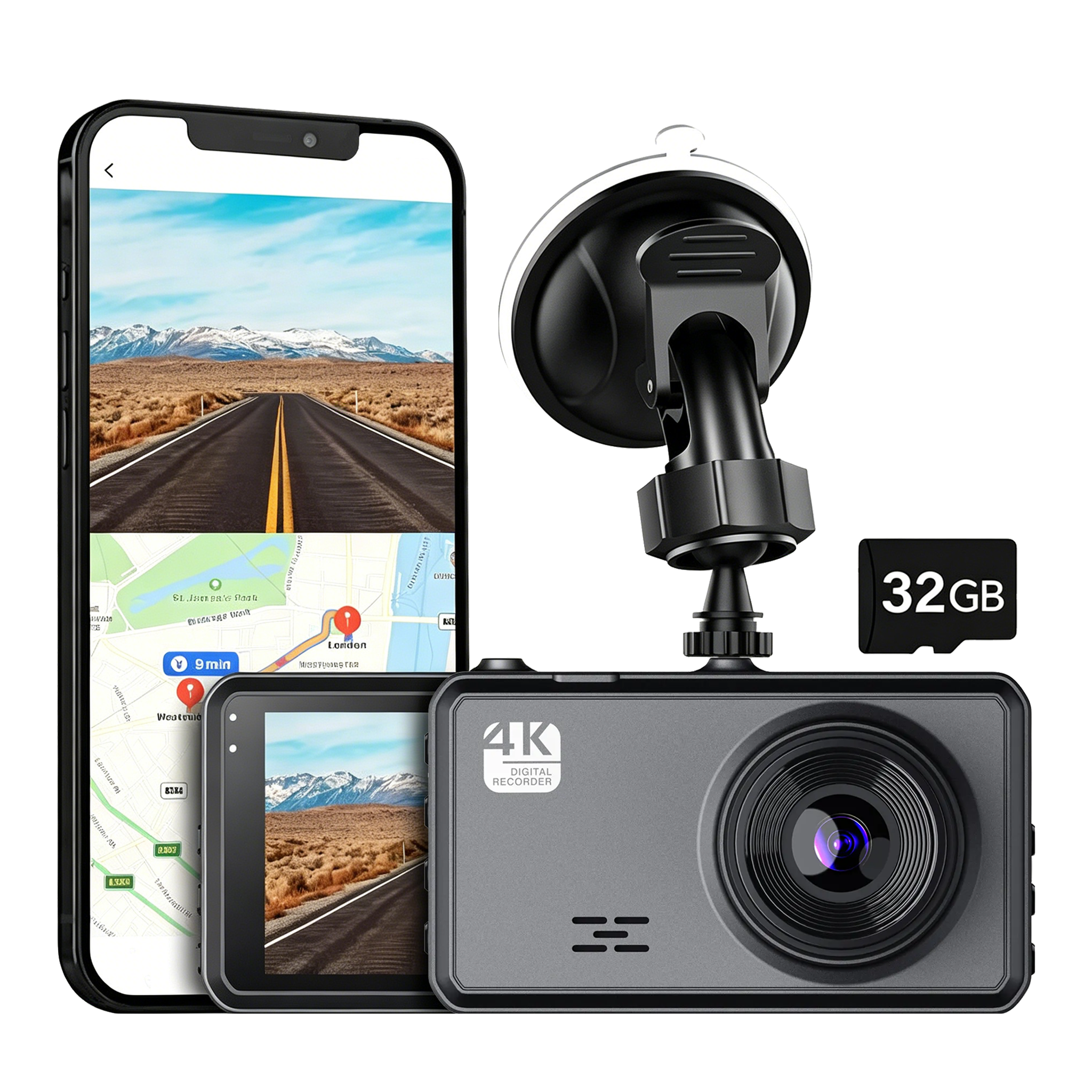 Auralink 4K Full HD Smart Dash Cam