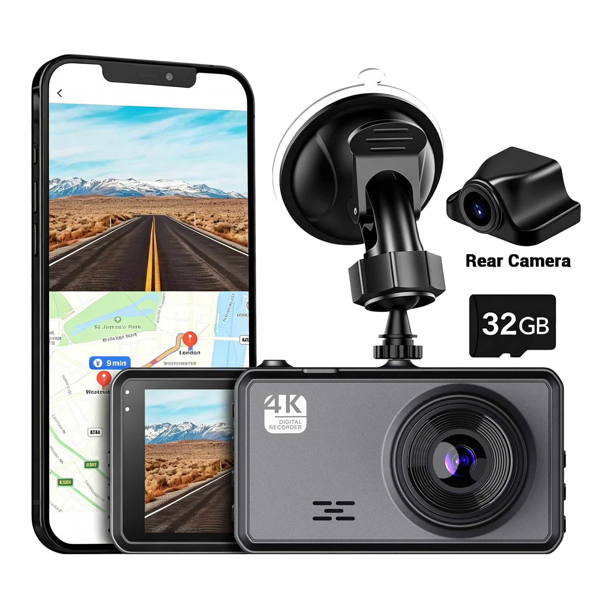 Auralink 4K Full HD Smart Dash Cam